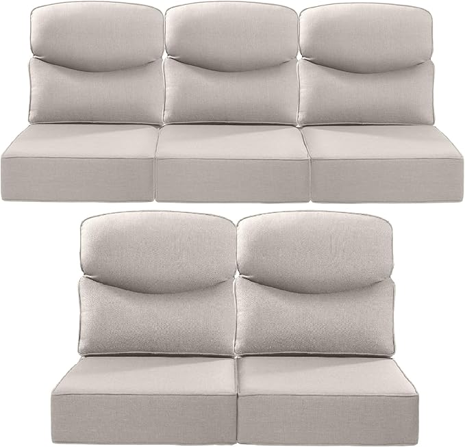 Luxury 22x24/22x25 6-Inch Smile Outdoor Cushions by ACTREST