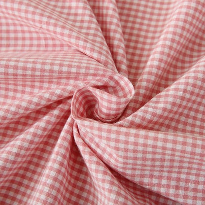 Pink/White Plaid Ruffle Throw Pillow Covers Farmhouse Checkered Gingham 24"x24" - Image 6