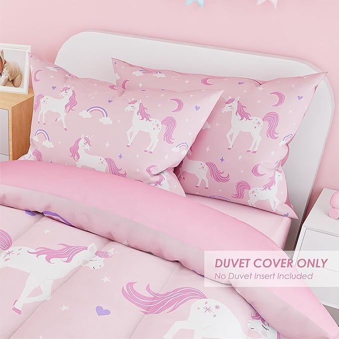 SANDJEST Unicorn Duvet Cover Sets Full Size - Image 5