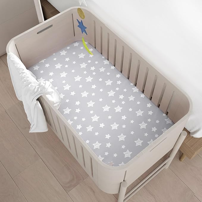 Mini Portable Crib Sheets for Boys 4 Pack, Compatible - Image 5