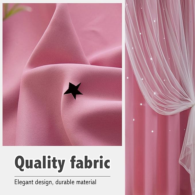 indistar Star Cutout Kids Window Blackout Curtains - Image 7