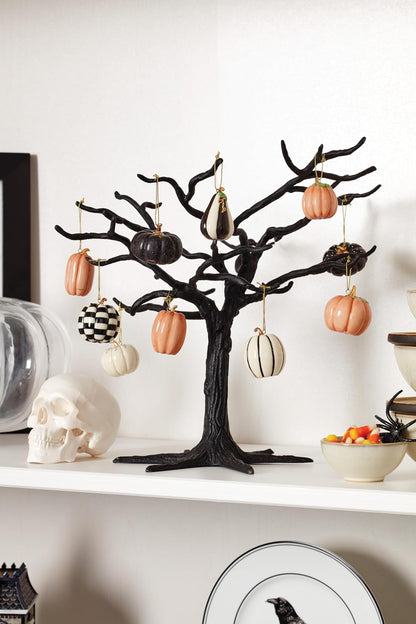 Lenox Pumpkin 10-Piece Mini Porcelain Halloween Hanging Ornament Set