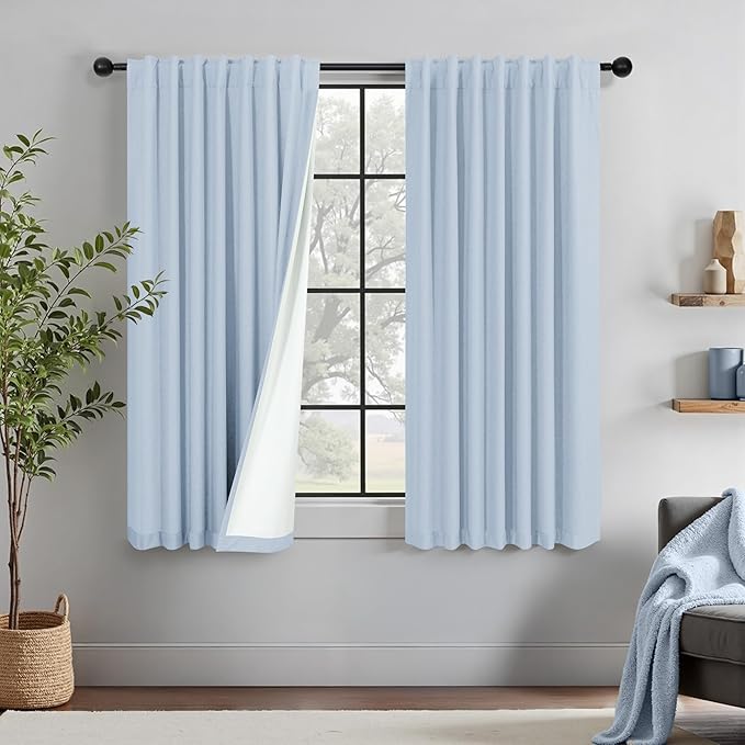 Baby Blue Nursery Blackout Curtains by DANCURTON