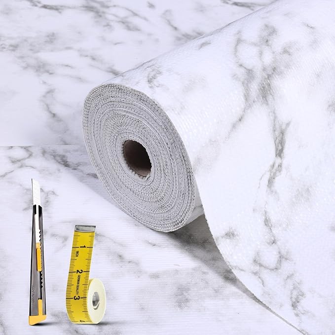 Drawer and Shelf Liner for Kitchen Cabinet: 17 in X 30 Ft Non Slip Waterproof by Kimhan