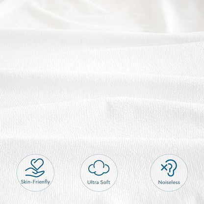 Full Size Mattress Protector Waterproof Mattress Topper Pad Cover Fitted Bed - Image 2