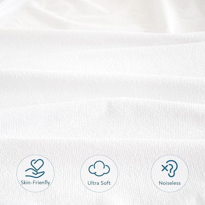 Crib Mattress Protector Waterproof 2 Pack Crib Sheets Fitted Mattress Pad Cover - Image 4