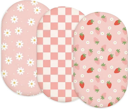 Bassinet Sheets for Baby Girls Boys 2 Pack, Fitted Baby Mattress Sheet for by Home