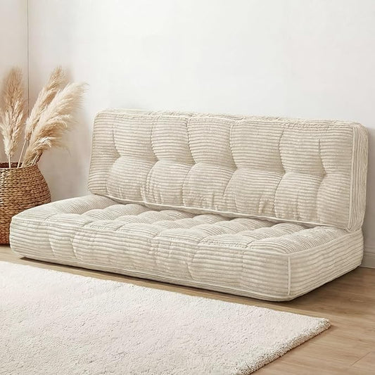 63 Inch Folding Sofa Bed Convertible Chair, 2-in-1 Convertible Boneless Sofa by Vercraft