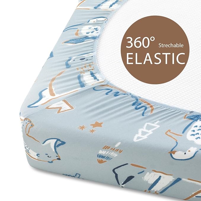 Baby Bassinet Sheets Girl Boy, Fitted Bassinet Sheet Set 3 Pack Bassinet - Image 7