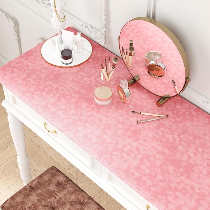 Coral Pink Drawer Liner Self Adhesive Velvet Flocking Liner - Image 3