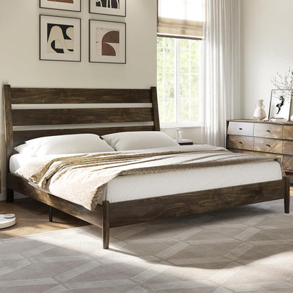amerlife king size platform bed with reclining headboard, main product view