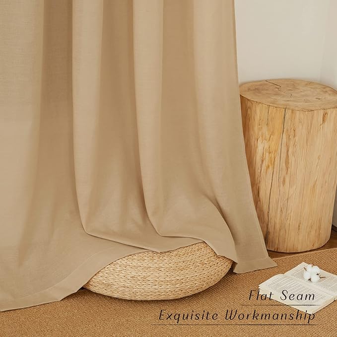 NICETOWN Burlap Short Linen Curtains - Image 7