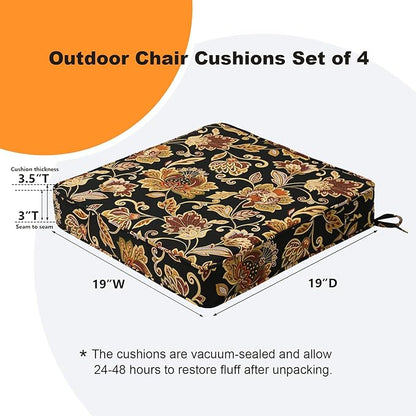Square Corner Seat Cushions, Indoor Outdoor Water Repellent Universal Chair Pads - Image 5