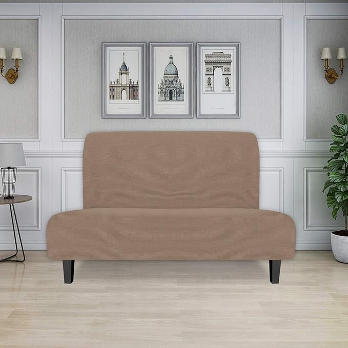 Easy-Going Stretch Futon Slipcover Armless Futon Bed Cover Furniture Protector - Image 2