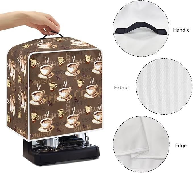 Coffee Maker Cover Dust Cover Washable Dustproof Kitchen Appliance Covers - Image 5