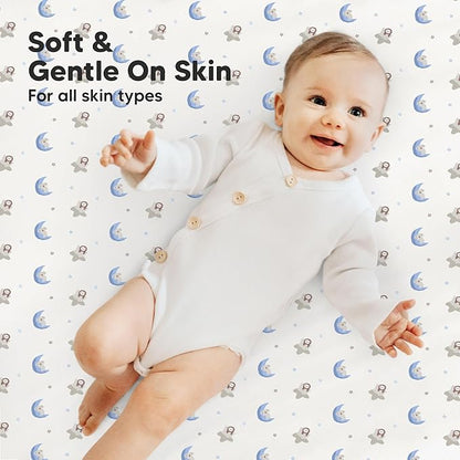 2-Pack Mini Crib Sheets Fitted - Image 4