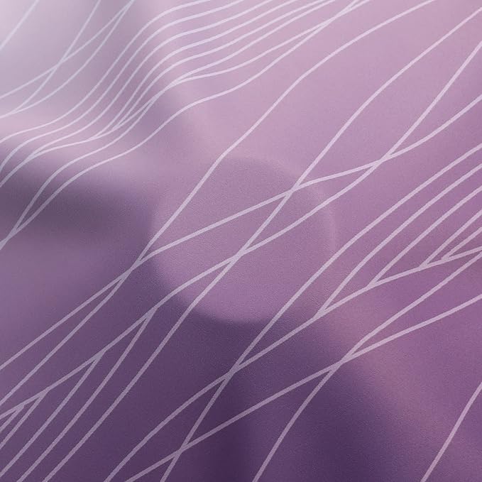 Estelar Textiler Purple and Greyish White Blackout Curtains & Drapes - Image 8