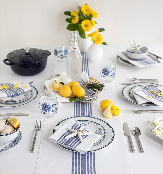 Solino Home Stripe Linen Table Runner 60 Inches - Image 2