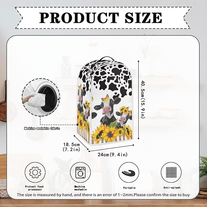 Sunflower Animal Cow Print Blender Dust Covers - Image 6