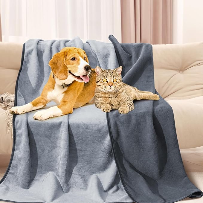 Waterproof Blanket for Bed Couch Sofa, Fleece and Flannel Waterproof Mat - Image 3