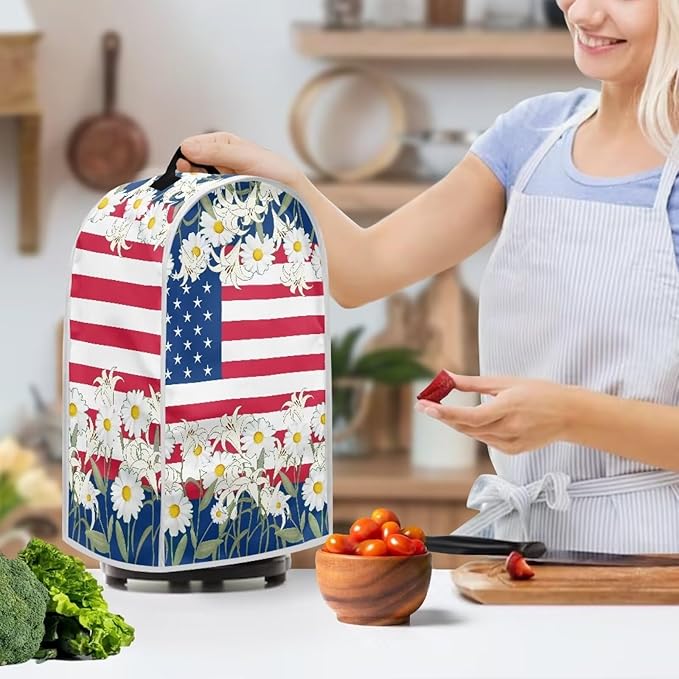 Blender Dust Cover Stand Mixer or Coffee Maker Appliance Cover 4th of July Anti - Image 3
