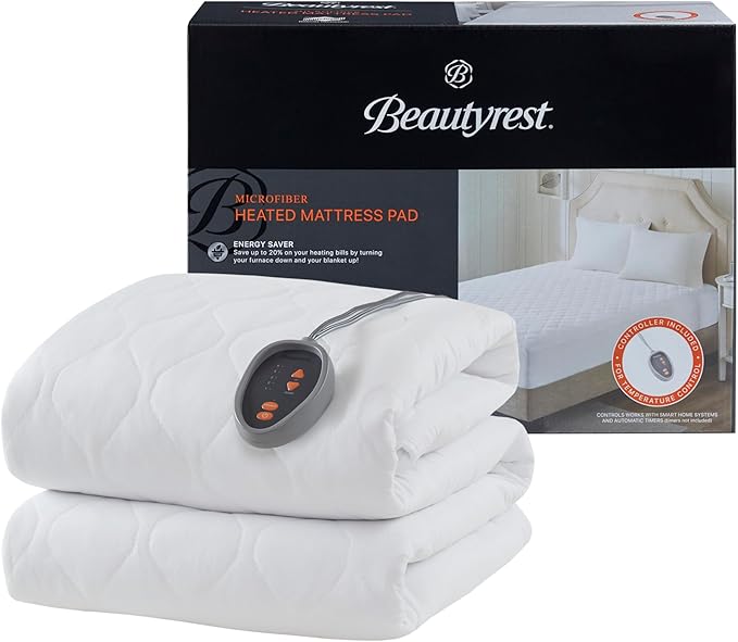 Beautyrest Cotton Blend Heated Mattress Pad Secure Comfort Technology - Image 12