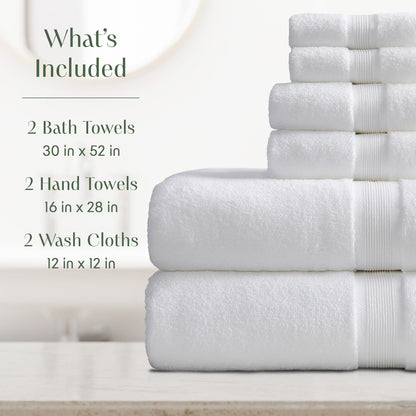 springtree home luxury bamboo rayon bath towel set shown in use