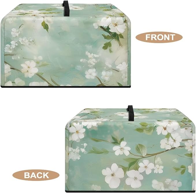 Microwave Oven Cover, Flower Heat-Resistant Waterproof Toaster Oven Dust Cover - Image 5