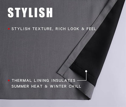 G2000 100% Blackout Curtains for Bedroom Living Room 95 Inches Long Grey - Image 4