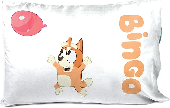 Jay Franco Bluey & Bingo 1 Single Reversible Pillowcase - Image 2