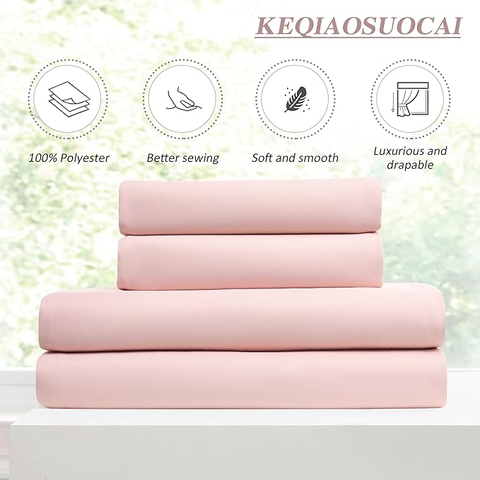 KEQIAOSUOCAI Pinch Pleated Pink Blackout Curtains Short 2 Panels Set 45 Inch - Image 5