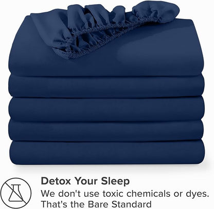 Bare Home 5-Pack Fitted Bottom Sheets Twin - Image 7