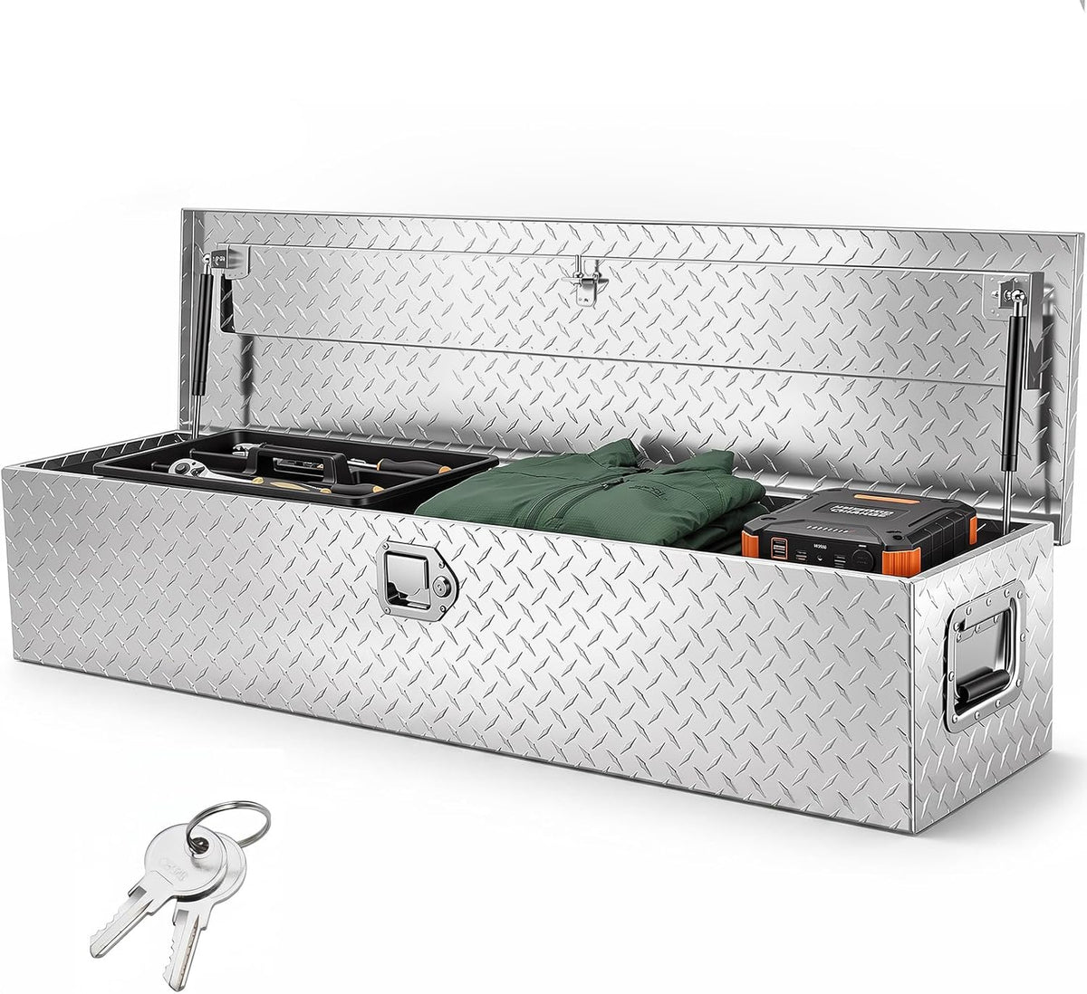 vevor heavy duty aluminum truck bed tool box, main product view