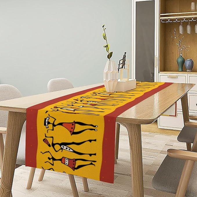 African Woman Table Runner, Ethnic American History Month Juneteenth Heritage - Image 2