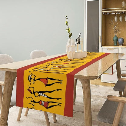 African Woman Table Runner, Ethnic American History Month Juneteenth Heritage - Image 2