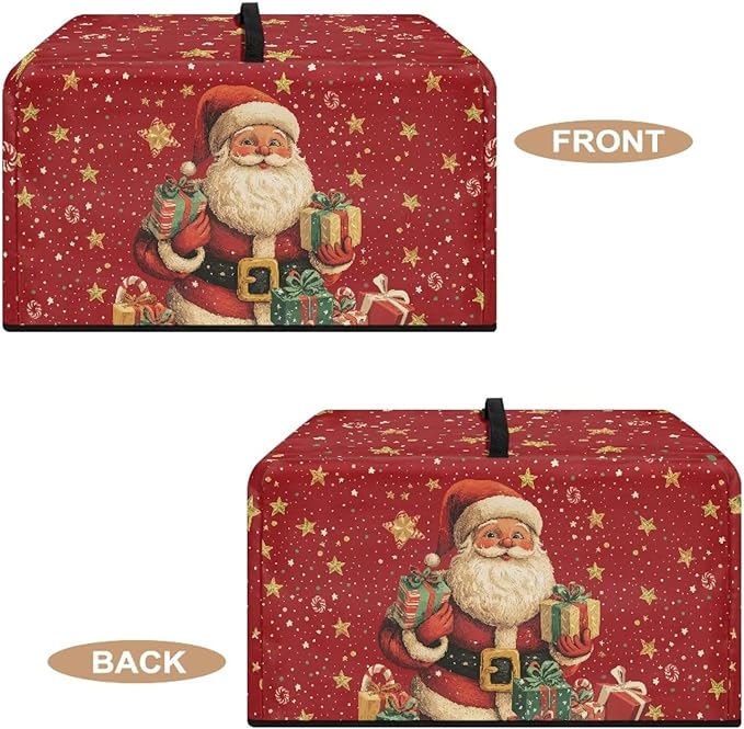 Microwave Oven Cover, Christmas Santa Claus Anti-Scratch Deep Fryer Cover - Image 5
