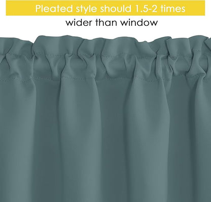 NICETOWN Window Valances for Living Room, Rod Pocket Light Blocking Thermal - Image 3