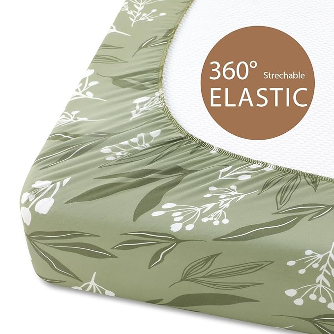 Baby Bassinet Sheets Girl Boy, Fitted Bassinet Sheet Set 3 Pack Bassinet - Image 7