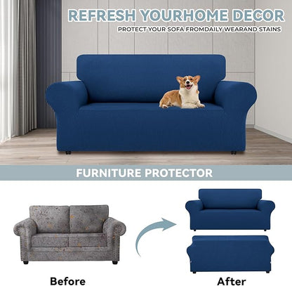 LURKA Stretch Loveseat Sofa Slipcovers 1 Piece Couch Covers - Image 3
