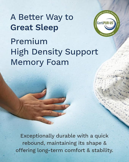 ViscoSoft 3 Inch Memory Foam Mattress Topper Short King - Image 3
