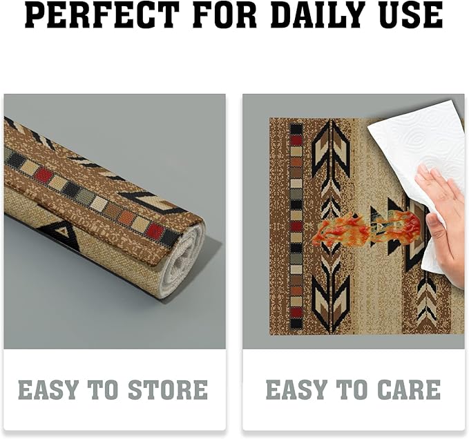 Giwawa Southwestern Placemats Rustic Tribal Geometric Decorative Table Mat - Image 6