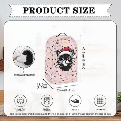 Black Food Processor Cover Blender Covers Kitchen Appliance Accessories Decor - Image 6