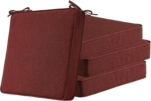 Sunbrella Square Corner Seat Cushions, 18.5" x 16" x 3", Indoor Outdoor Water by Unimatta