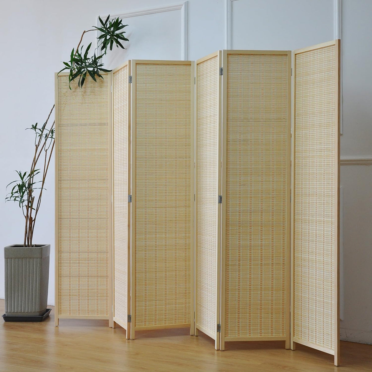 furnnylane 6 panel bamboo room divider – 5.6, main product view