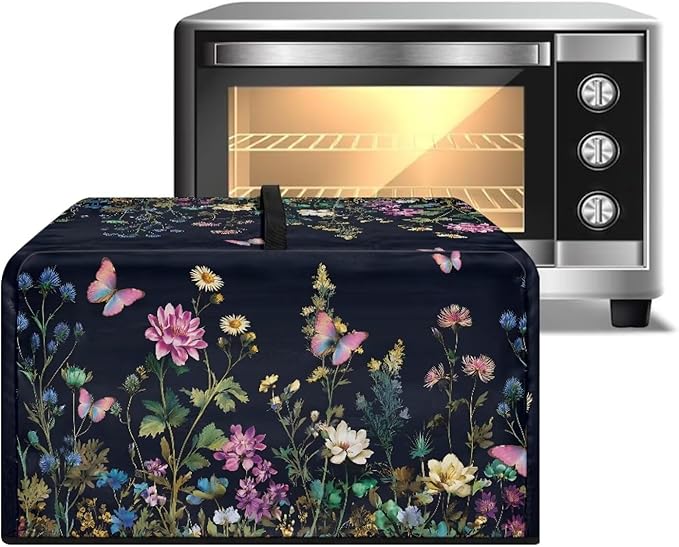 Microwave Dust Cover, Floral Heat-Resistant Waterproof Polyester Fabric - Image 2