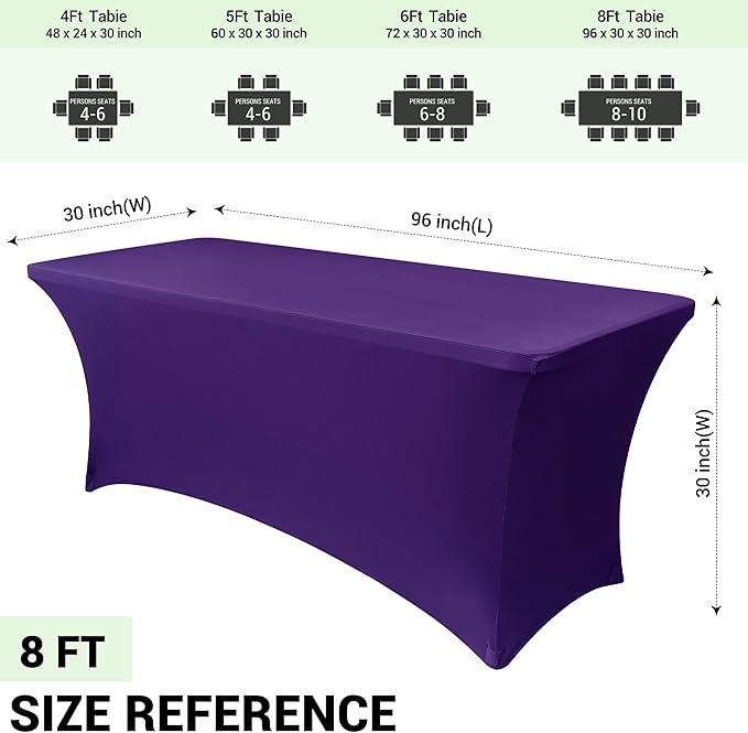 Obstal 8Ft Stretch Spandex Table Cover - Image 4