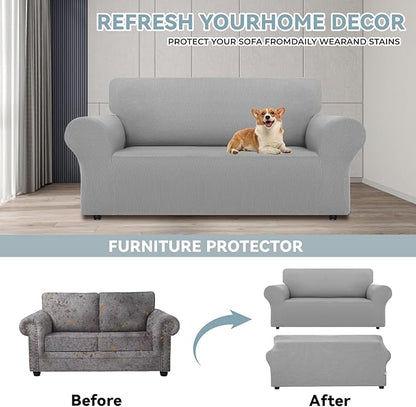 LURKA Stretch Loveseat Sofa Slipcovers 1 Piece Couch Covers - Image 3