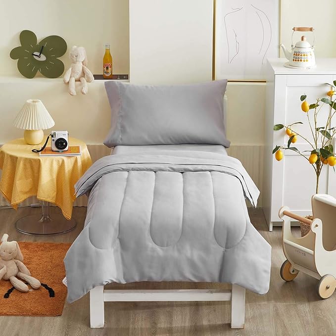 UOZZI BEDDING 4 Pieces Toddler Bedding Set Ultra Soft and Breathable Toddler - Image 5