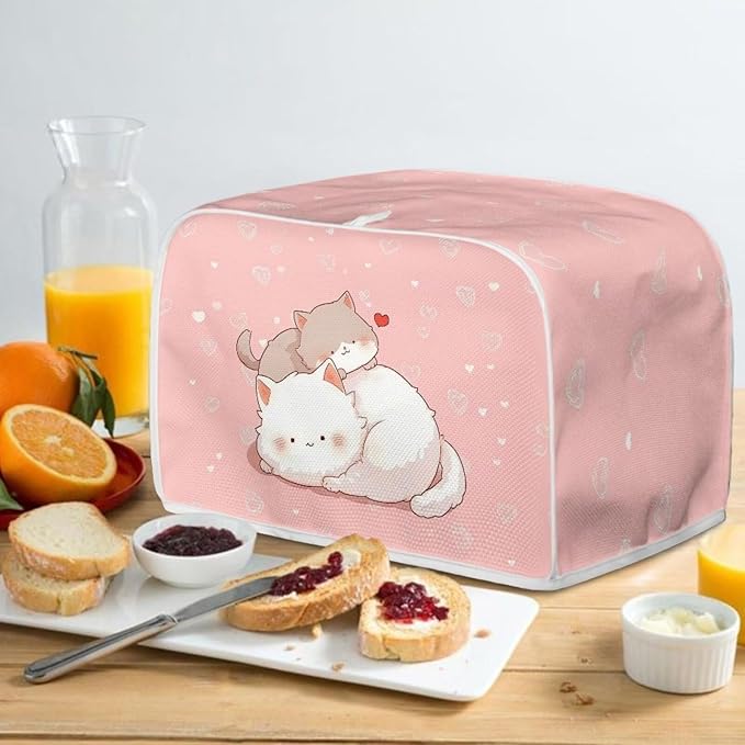ZFRXIGN Cute Cat Toaster Cover 4 Slice Small Appliance Covers Toaster Bag Dust - Image 4