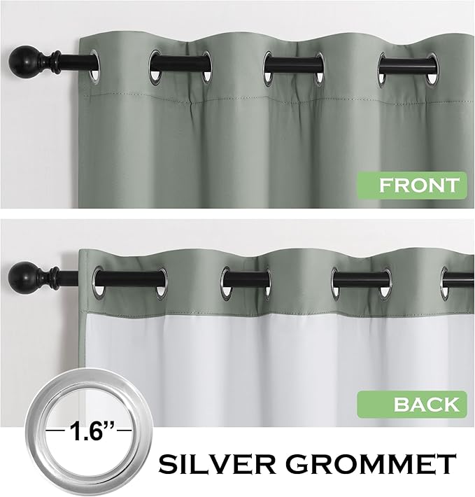 KGORGE Anti Dust Soundproof 100% Blackout Curtains 4 Layers Heavy Duty Energy - Image 2